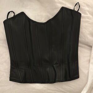Miaou Black Sleeveless Bustier Bodysuit